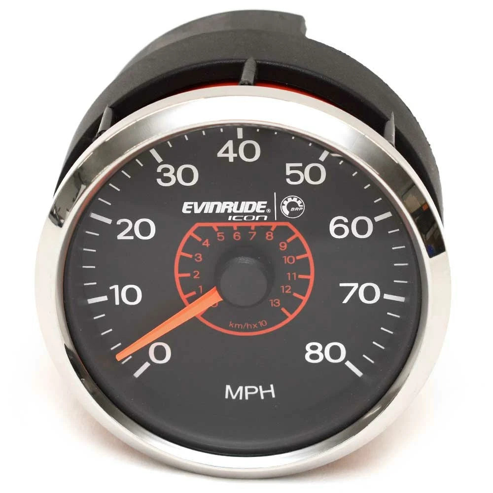 Evinrude Boat Speedometer Gauge 0766165 - ICON Basic Single Function 3 1/4 Inch