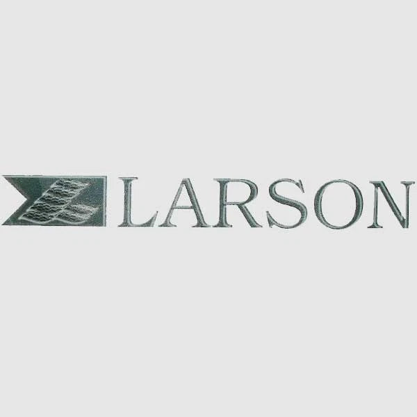Larson Logo Boat Decal - Silver Metallic Green Sticker