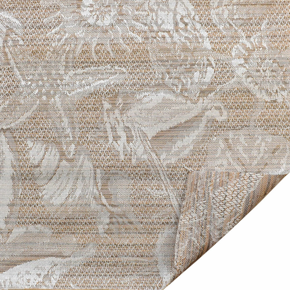 Boat Woven Pattern Fabric - Starfish Shells Beige Silver 57 Inch (YD)