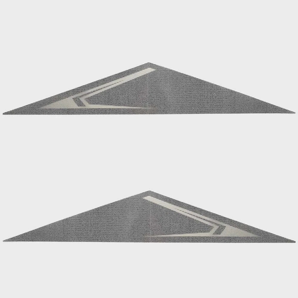 Chaparral Boat Window Graphic Decals - Black White Stickers (set of 2)