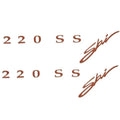 Bayliner Boat Decals - 220 SS Ski 13 1/2 X 4 Inch Copper (pair)