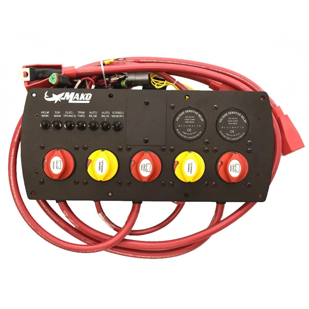 Mako Boat Battery Control Panel 303741 - 2021 with Breakers 12V 140A