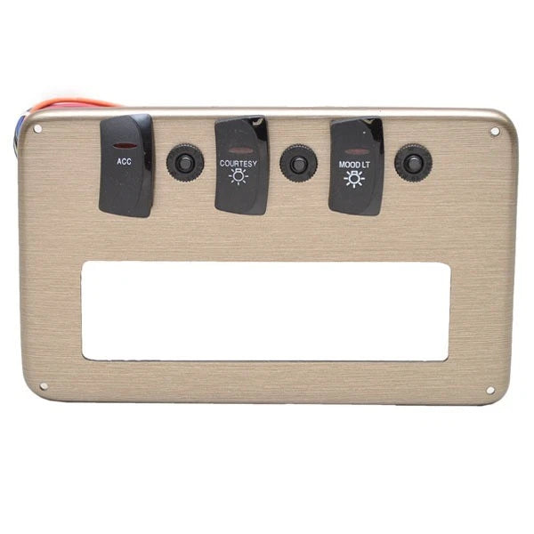 Premier Pontoon Boat Switch Panel - Brushed Bronze Plastic