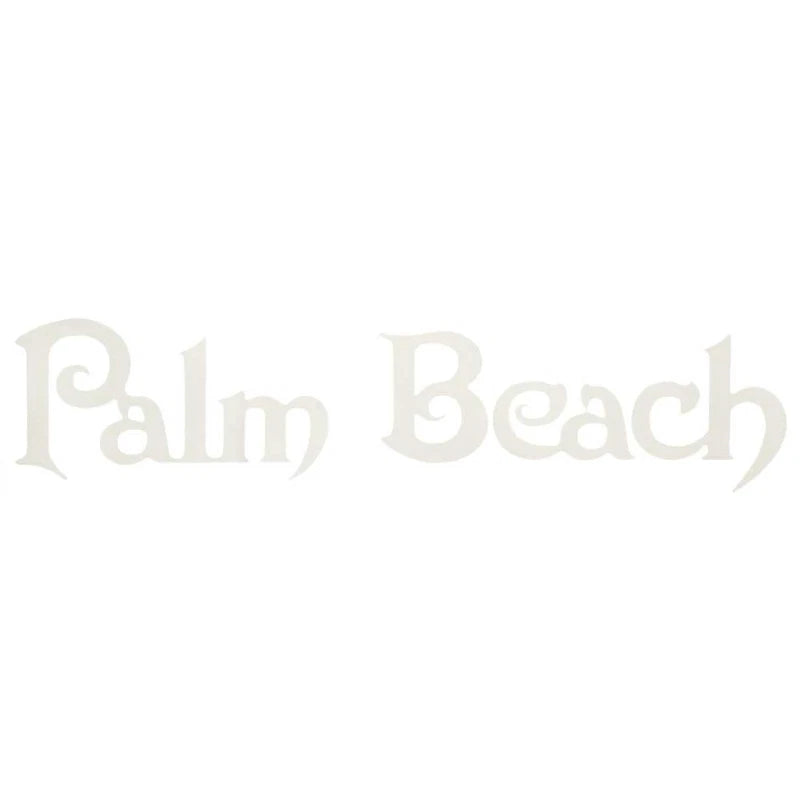 Palm Beach Pontoon Boat Decal - White Logo Sticker