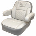 Lowe Pontoon Boat Captains Helm Seat - Non Reclining Two Tone Gray