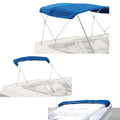 Boat Bimini Top 3 Bow 72" L 54"-60" W 54" Height Frame Only Heavy Duty