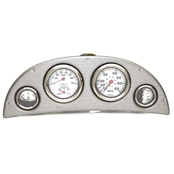 Lund Boat Gauge Panel 2109115 - 16 7/8 X 6 1/4 Inch Spun Silver