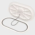 T-H Marine Boat Oval Deck Plate - 6 X 13 Inch White Plastic