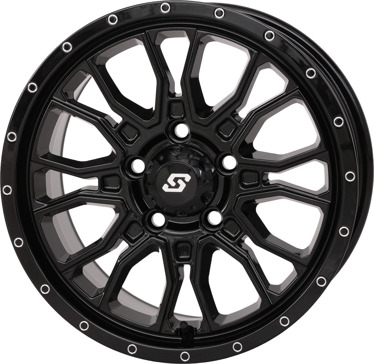 Sedona Fusion Wheel 15x7 +10mm Offset Gloss Black for ATV/UTV 5/4.5 Bolt Pattern