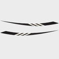 Chaparral Boat Deck Graphic Decal 14.01973 - 203 VR Black (set of 2)