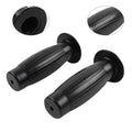 Universal 7/8" 1" Easy-Hold Hand Grips Vintage Motorcycle Handlebars Black