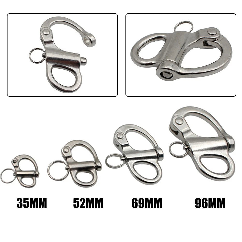 1- Stainless Quick Release Boat Anchor Chain Eye Shackle Swivel Hook Snap Marine