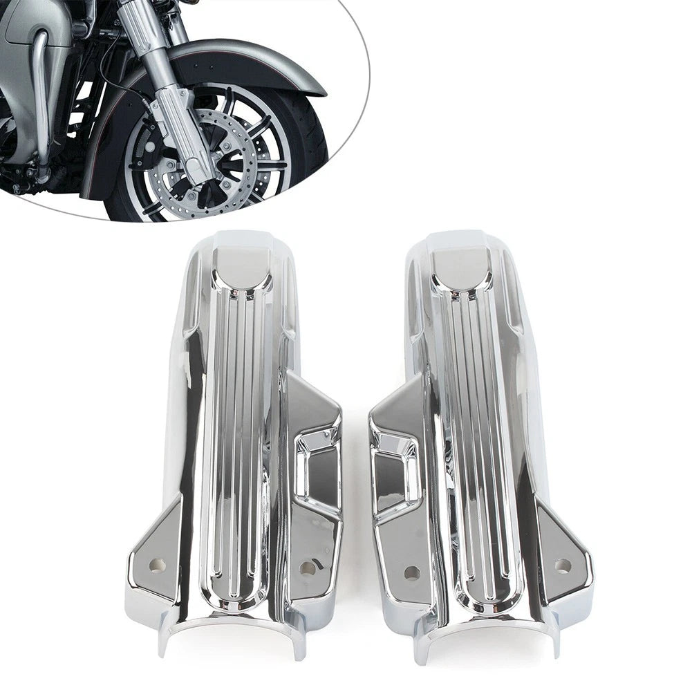 Lower Fork Covers Chrome for Harley Electra Street Road Glide King 2014-2022