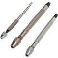 Durable 3-Size Hand Drill Kit Silver Alloy Tools for Watch Repair & Maintenance