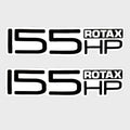 Rotax 155 HP Boat Decals 204-902-043 - Engine Stickers (pair)
