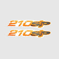 Sea Doo Boat Decals 219903402 - 210 SP 13 X 2 Inch Orange Black (pair)