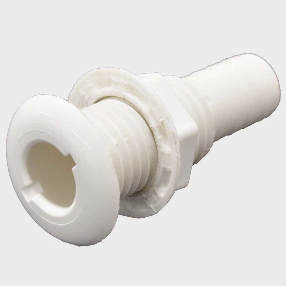 Attwood Boat Thru Hull Connector Fitting - Straight 3/4 Inch Plastic