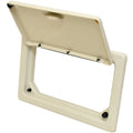 Boat Glove Box Door - Non Locking 13 1/2 X 7 1/2 Inch Cream Plastic
