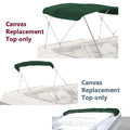 Bimini Top Canvas Green Fabric with Boot Fits 3 BOW 72"L 36"H 54"-60"W Rainproof