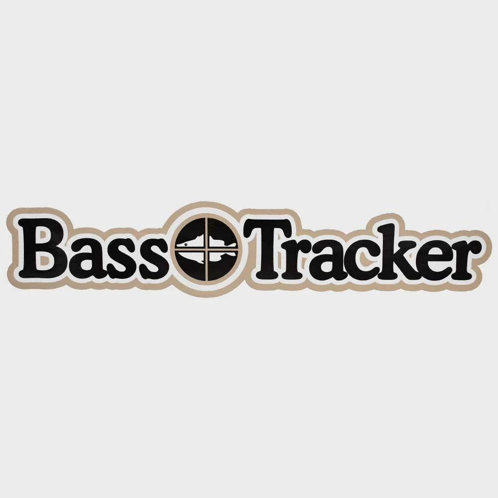 Tracker Boat Bass Tracker Decal - Taupe Black Sticker 10 1/4 X 2 Inch