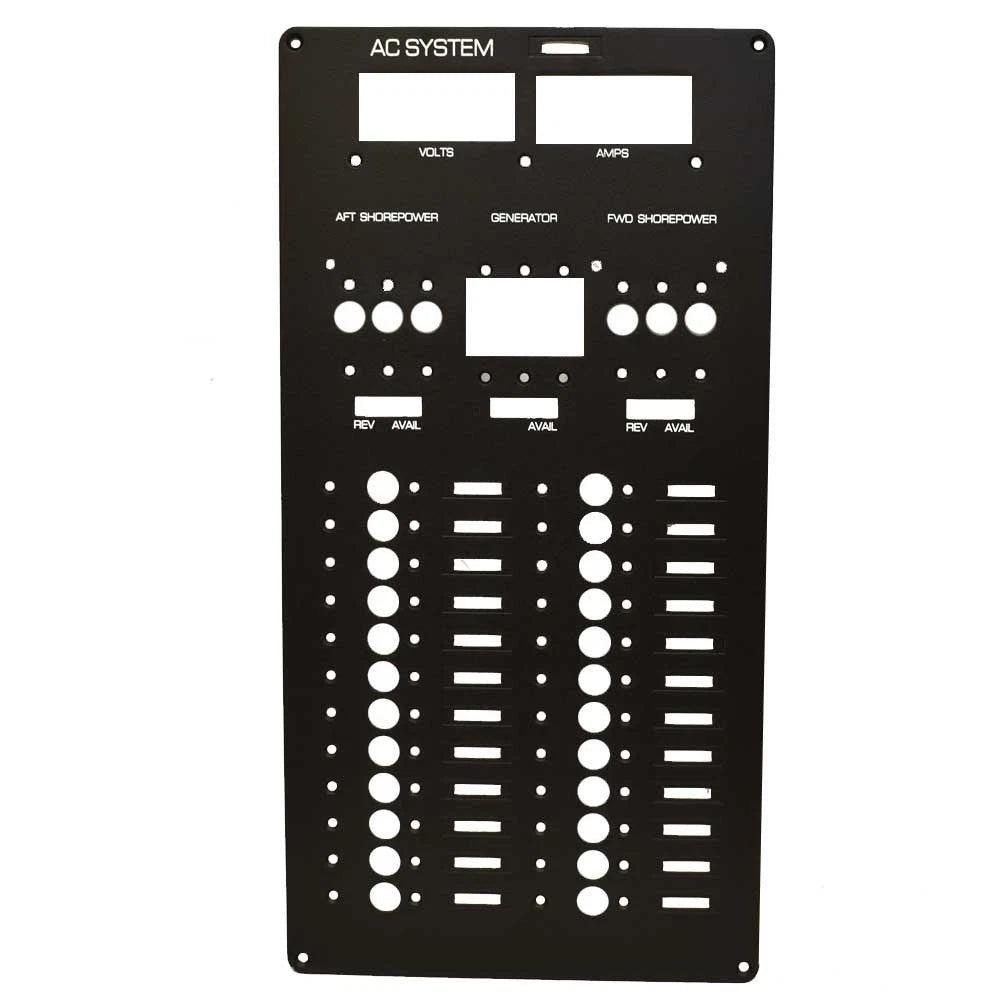 Tiara Boat Blank Breaker Panel - 18 5/8 X 9 1/2 Inch AC/DC