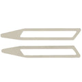 Corsa Boat Vent Covers - 23 1/2 Inch Silver Stainless Steel (set of 2)