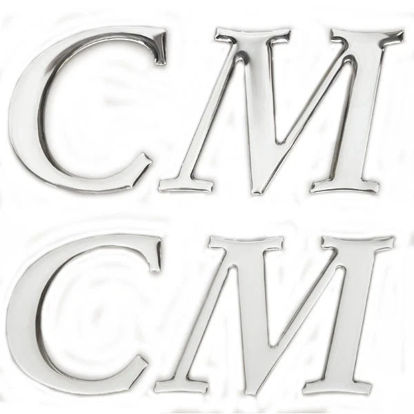 Palm Beach Pontoon Boat Raised Decals - CM Silver Stickers (pair)