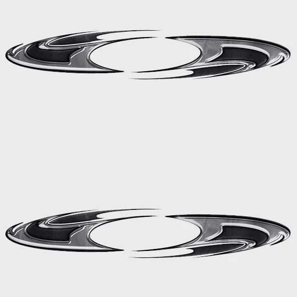 Malibu Boat Graphic Decals 5979008 - Ride Black Stickers (pair)