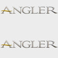 Ranger Boat Raised Decals 202308 - Angler Silver Stickers (pair)