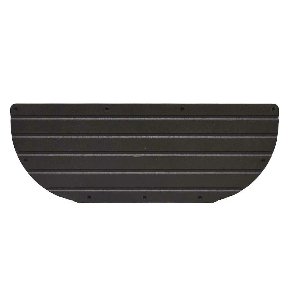 Ranger Boat Swim Step Panel - Starboard Grooved Black 24 X 9 Inch