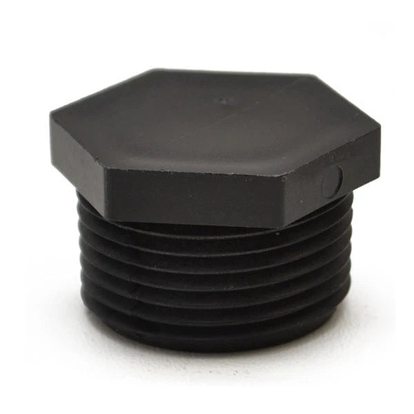 Ski Centurion Boat Drain Plug - Hexagon 1 1/4 Inch Black Plastic