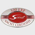 Scout Boat Raised Model Decal HW1732 - 320 LXF Silver/Red Sticker