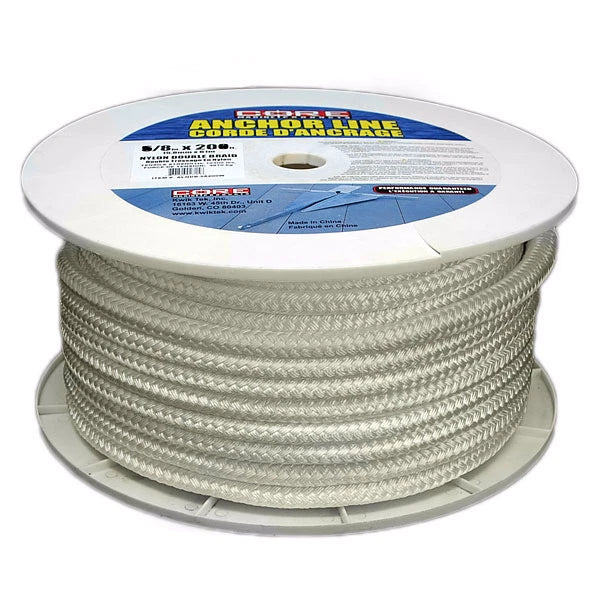 Core Marine Products Boat Anchor Line ALNDB-58200W - 5/8 Inch X 200 FT White