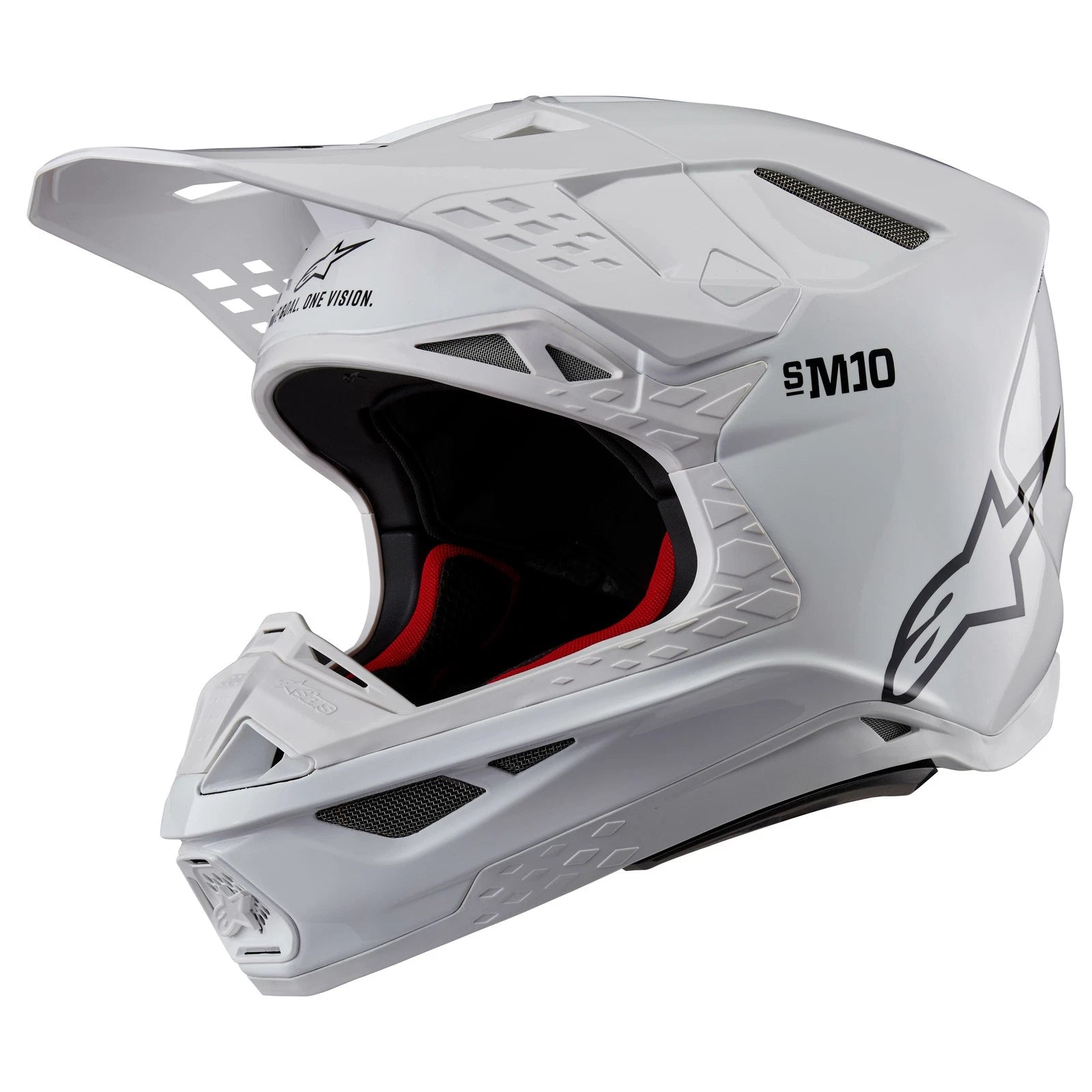 Alpinestars Supertech S M10 Offroad Helmet White Glossy for MX & Motocross