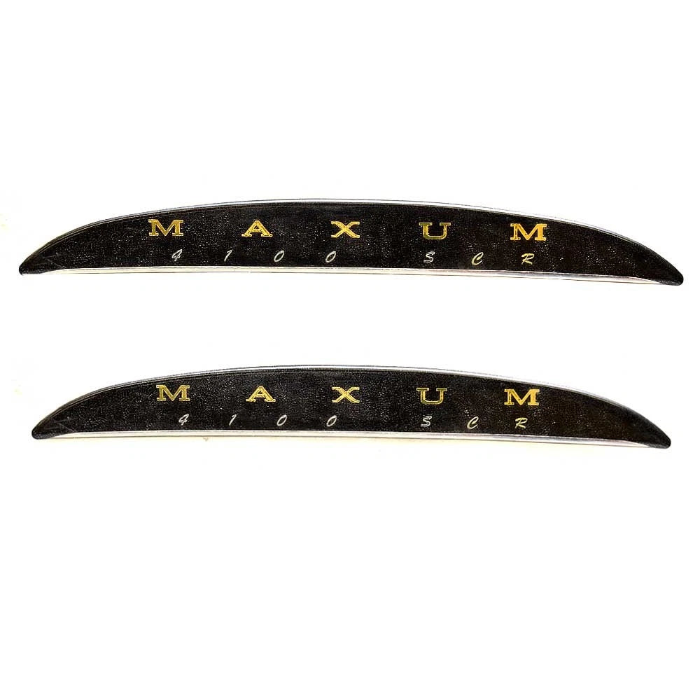 Maxum Boat Raised Decals - 4100 SCR 9 1/2 X 1 1/8 Inch Black (pair)