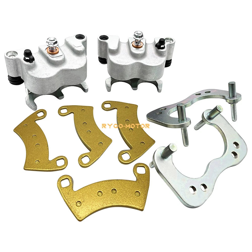 Rear Left Right Brake Calipers & Pads for Polaris Ranger Crew 800 900 1000 XP