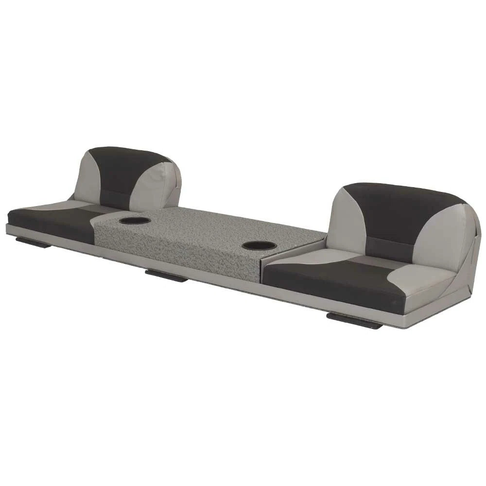 G3 Boat Flip Deck Seat - Transom Bench 63 Inch Gray Black