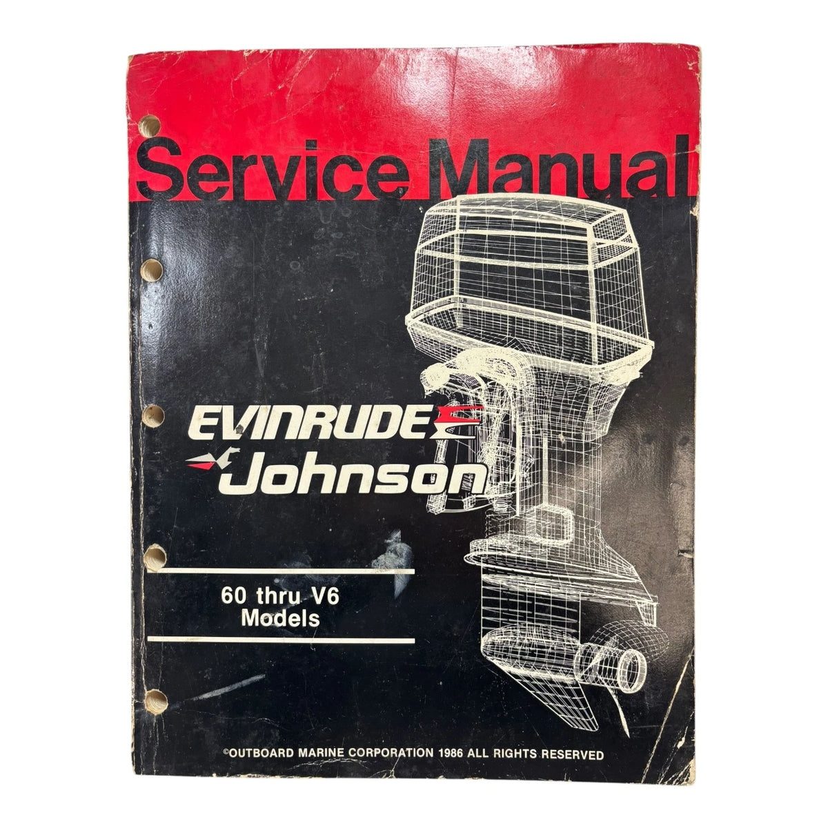 Evinrude Johnson 507547, 60 Thru V6 Models Service Manual (1986)