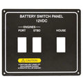 Sea Ray Boat Blank Switch Panel 2343069 - Battery 7 3/4 Inch Aluminum