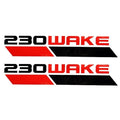 Sea Doo 230 Wake Boat Decals 219903610 - Black - Red Stickers (pair)