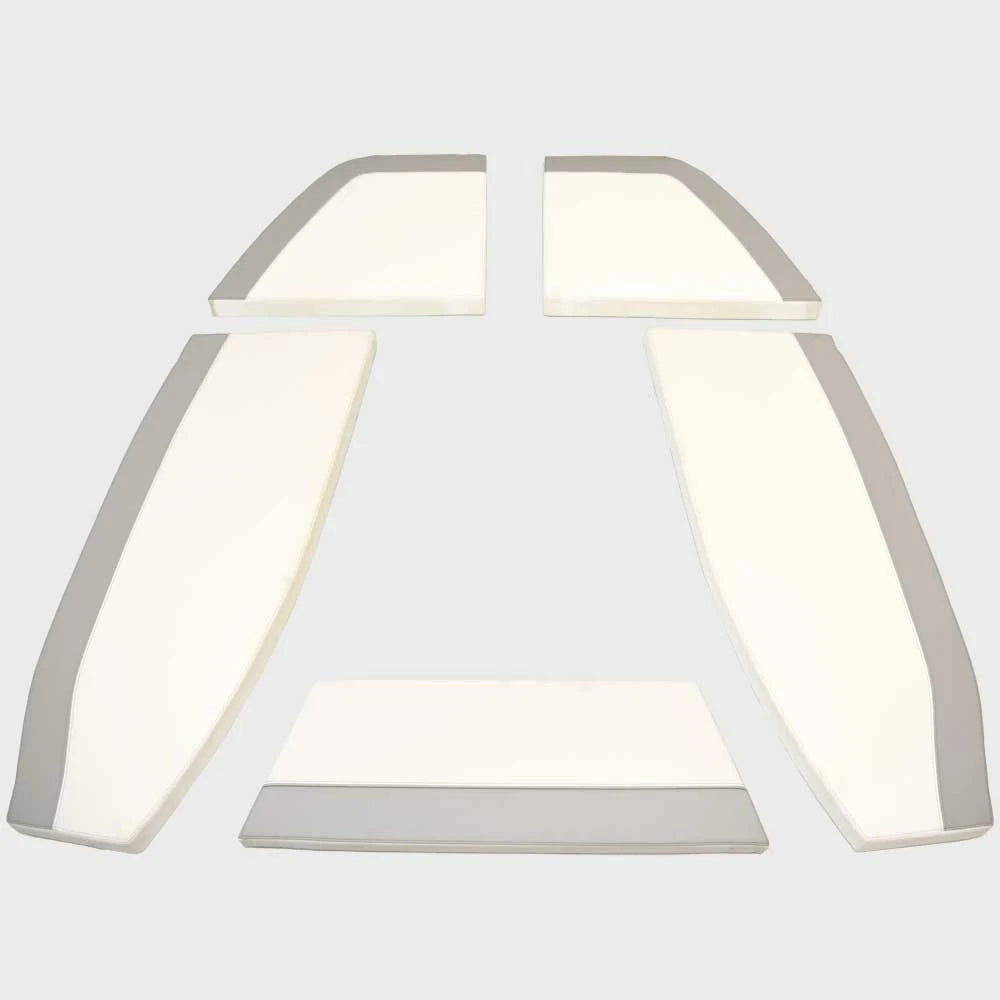 Ranger Boat Bow Seat Cushions - 2510 Bay Gray - White 2022 (5 PC)