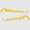 MasterCraft Boat Hull Decals 750703 - Yellow Logo Stickers (set of 2)