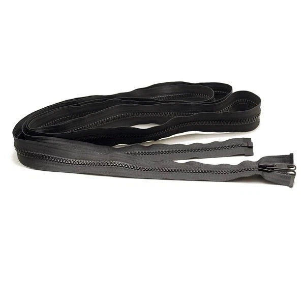 Lenzip Boat Double Sided Zipper - Crestliner 120 Inch Black Nylon