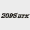 Yar-Craft Boat Raised Model Decal Sticker - 2095 BTX Black Silver
