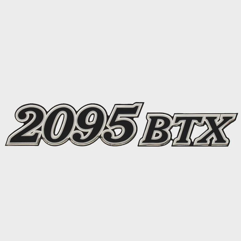 Yar-Craft Boat Raised Model Decal Sticker - 2095 BTX Black Silver