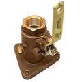 Groco Boat Flanged Seacock Valve FBV-1000 - 1 Inch NPS Brass