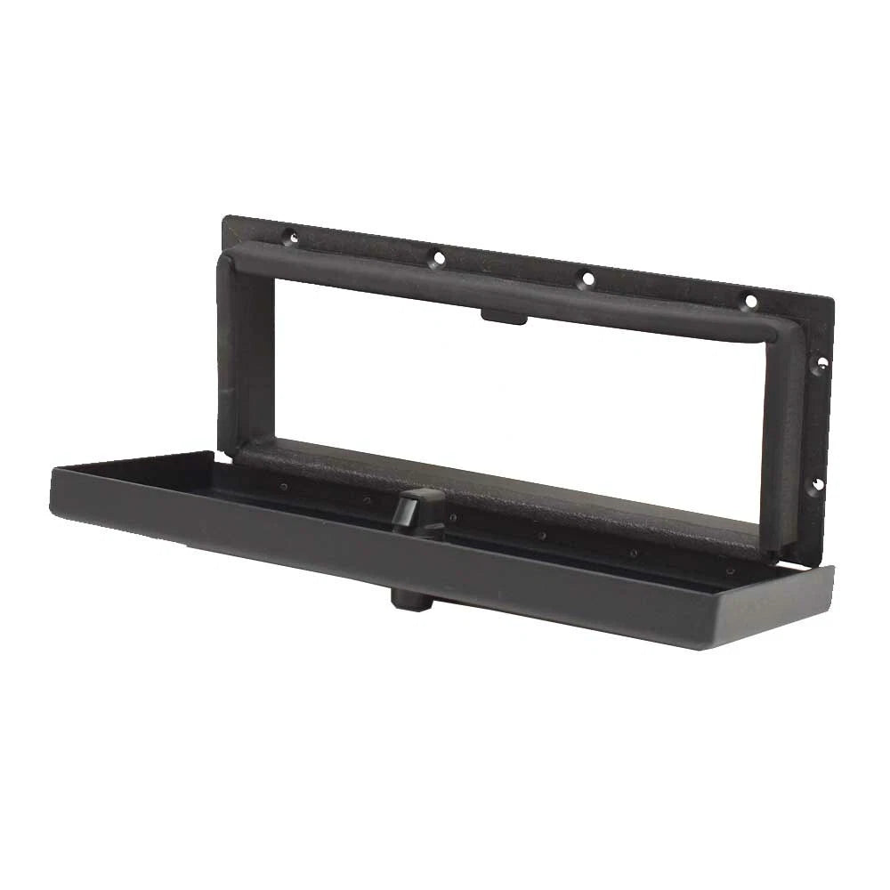 Basscat Boat Glove Box Door - Black Silver Textured Aluminum