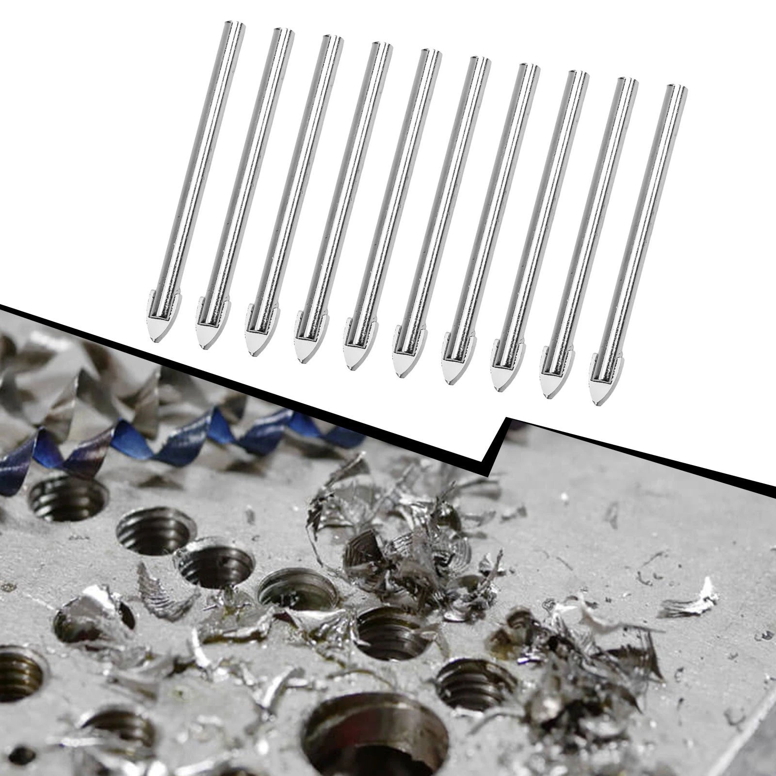 Smooth Drilling in Glass and Ceramic Tiles with 10pcs 6mm Tip Drill Bits