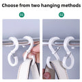 Set of 8 Clear Plastic S Hooks No Drill for Kitchen and Bath Organization