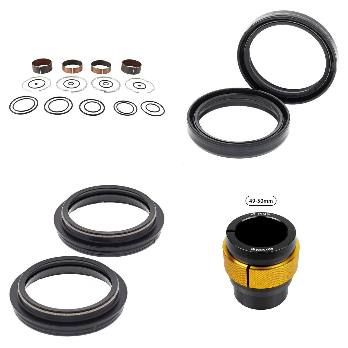 Complete Front Fork Rebuild Kit for Kawasaki KX450F 2015-2018 with Driver